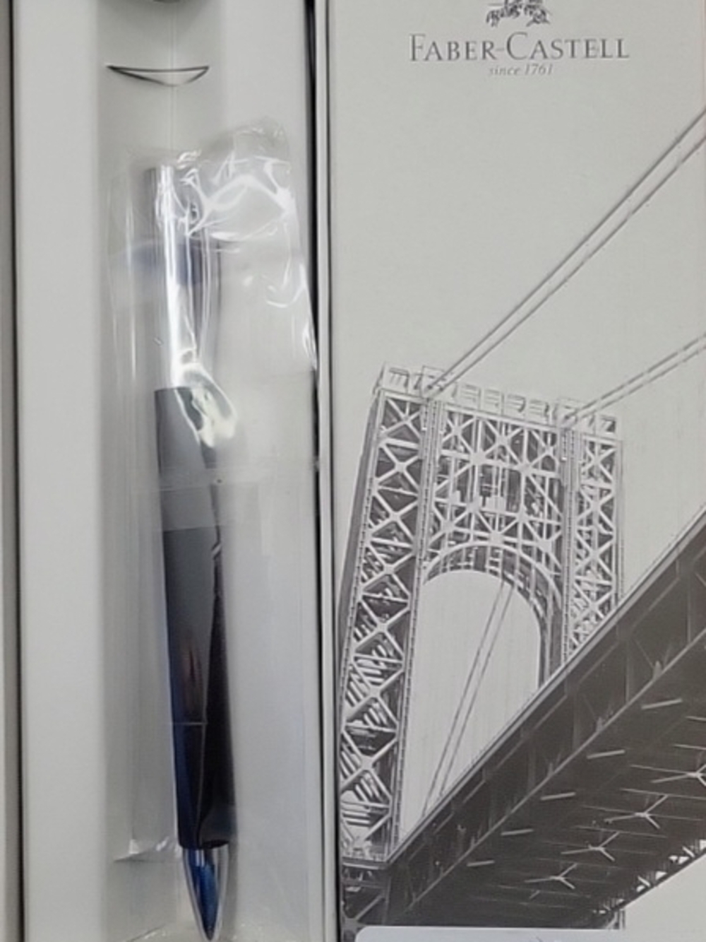 Brand New Faber-Castell Black Twist Ballpoint Pen With case, box, and manual